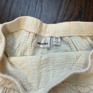 Industry Cream Ribbed skirt